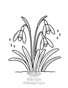 Easy Plants Flowers coloring sheet for young children