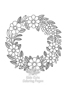 Plants Flowers coloring page for girls, free to print
