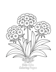 Plants Flowers coloring page for girls, free to print