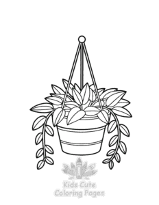Plants Flowers coloring page for classroom activities