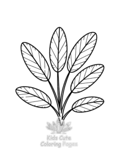 Printable Plants Flowers coloring sheet for preschoolers