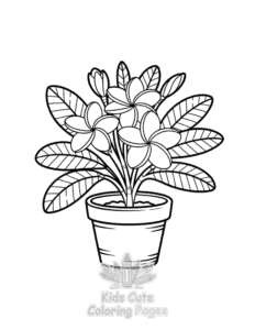 Plants Flowers coloring page for classroom activities