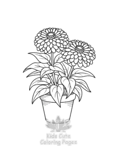 Free printable Plants Flowers coloring page for kids