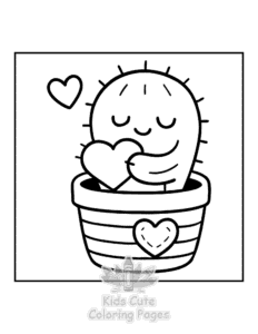 Free printable Potted Cuties coloring page for kids