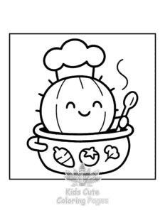 Potted Cuties coloring page for classroom activities