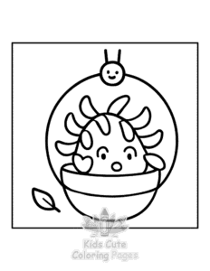 Potted Cuties coloring page for girls, free to print