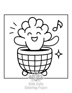 Free printable Potted Cuties coloring page for kids