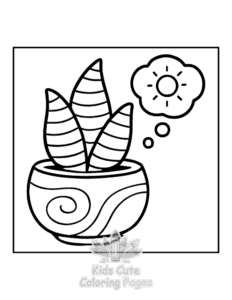 Potted Cuties coloring page for boys, printable at home