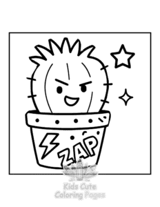 Potted Cuties coloring page for classroom activities