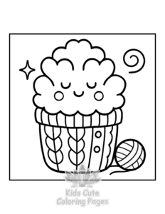 Printable Potted Cuties coloring sheet for preschoolers