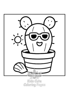 Potted Cuties coloring page for girls, free to print