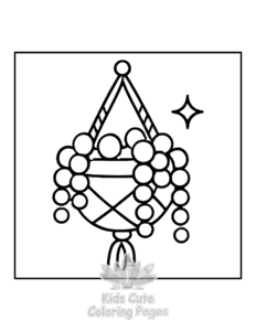 Printable Potted Cuties coloring sheet for preschoolers