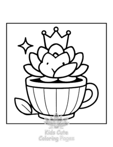 Free printable Potted Cuties coloring page for kids