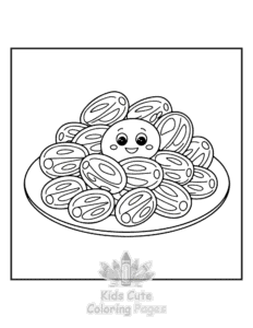 Simple Ramadan coloring page for toddlers