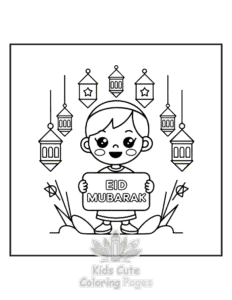 Easy Ramadan coloring sheet for young children