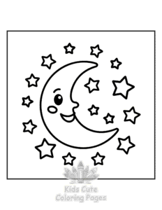 Simple Ramadan coloring page for toddlers