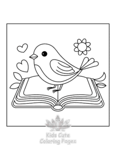 Reading Era coloring page for girls, free to print