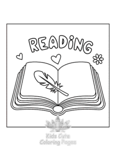 Simple Reading Era coloring page for toddlers