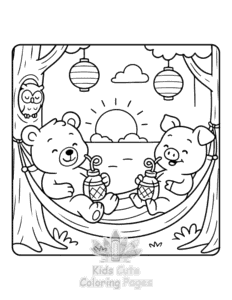 Easy Safari Days coloring sheet for young children