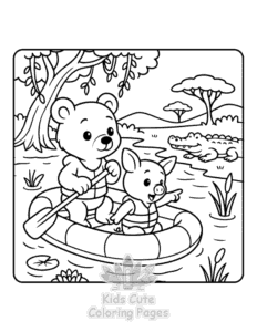 Safari Days coloring page for girls, free to print