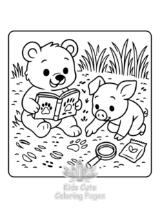 Simple Safari Days coloring page for toddlers
