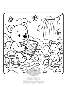 Printable Safari Days coloring sheet for preschoolers