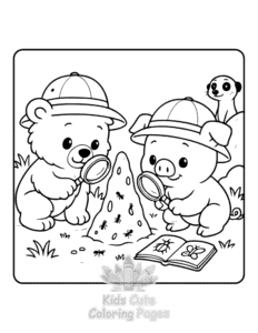 Safari Days coloring page for girls, free to print