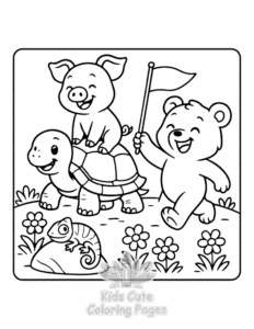 Safari Days coloring page for classroom activities