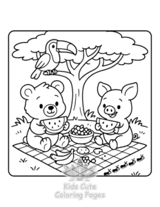 Printable Safari Days coloring sheet for preschoolers