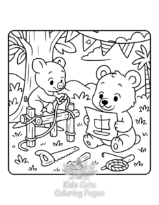 Safari Days coloring page for classroom activities