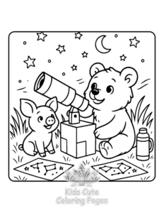Easy Safari Days coloring sheet for young children