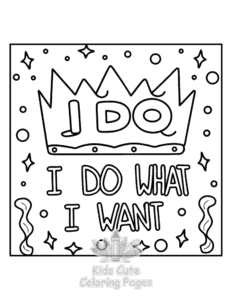 Sassy Saying coloring page for classroom activities