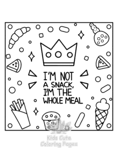 Sassy Saying coloring page for girls, free to print