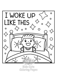 Sassy Saying coloring page for boys, printable at home
