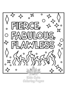 Simple Sassy Saying coloring page for toddlers