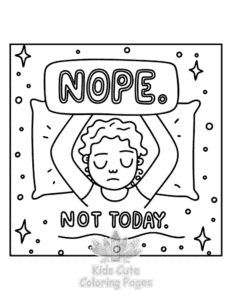 Easy Sassy Saying coloring sheet for young children