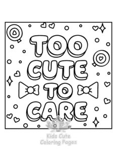 Printable Sassy Saying coloring sheet for preschoolers