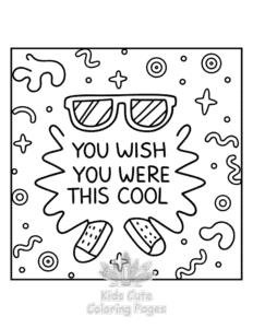 Sassy Saying coloring page for classroom activities
