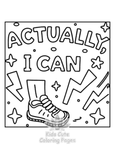 Sassy Saying coloring page for girls, free to print