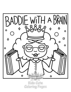 Printable Sassy Saying coloring sheet for preschoolers