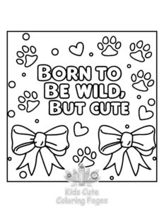 Free printable Sassy Saying coloring page for kids