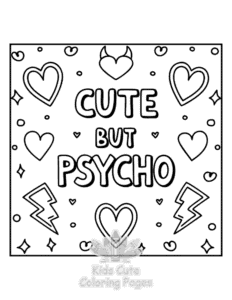 Printable Sassy Saying coloring sheet for preschoolers