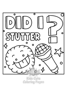 Sassy Saying coloring page for classroom activities