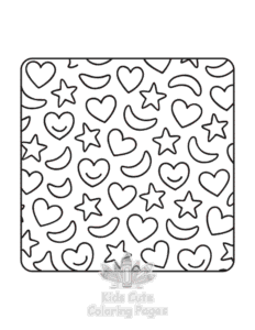 Easy Satisfying Patterns coloring sheet for young children