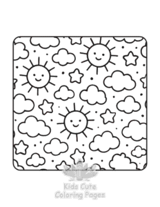 Easy Satisfying Patterns coloring sheet for young children