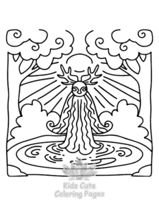 Printable Secret Forest coloring sheet for preschoolers