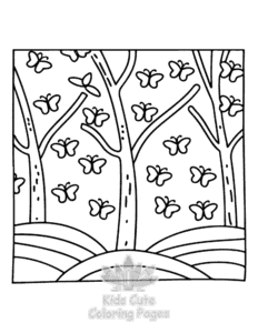 Secret Forest coloring page for classroom activities