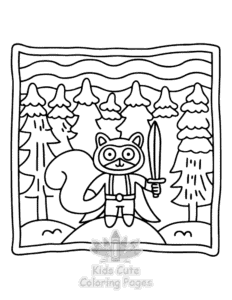 Secret Forest coloring page for girls, free to print