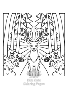 Secret Forest coloring page for boys, printable at home