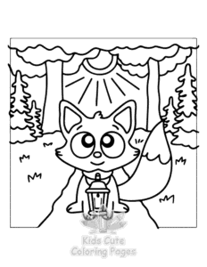 Simple Secret Forest coloring page for toddlers